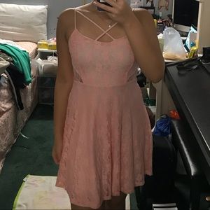 criss cross side cut out dress